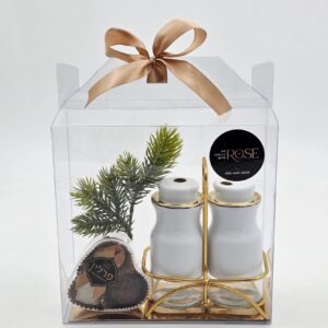 מעמד מלח פלפל<br>לב 3 פרלינים